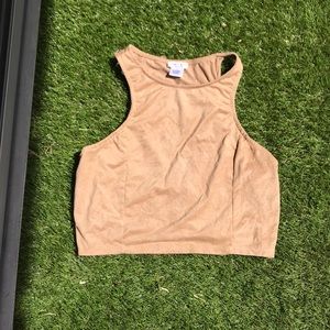 Suede Crop Top